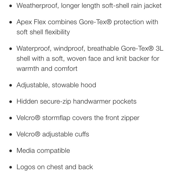 The North Face Apex Flex Wind/Waterproof Parka - Picture 11 of 12